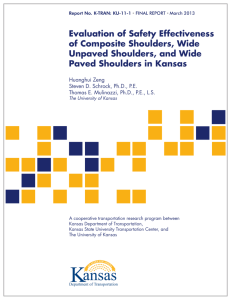 Evaluation of Safety Effectiveness of Composite Shoulders, Wide