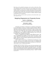 Weighting Regressions by Propensity Scores