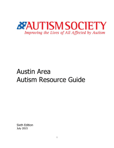 2015 Austin Resource Guide - Autism Society of Central Texas