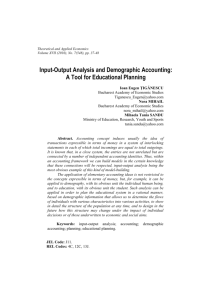 Input-Output Analysis and Demographic Accounting: A