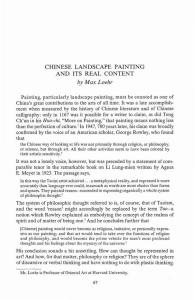 CHINESE LANDSCAPE PAINTING AND ITS REAL CONTENT by