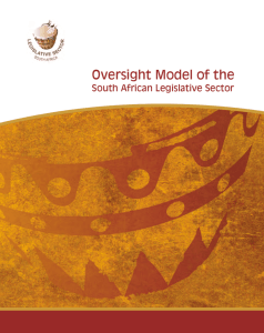 Oversight Model of the - Legislative Sector South Africa