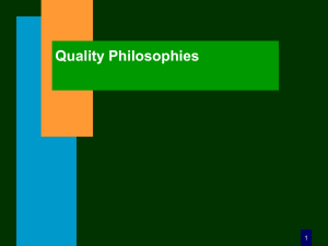 Quality Philosophies