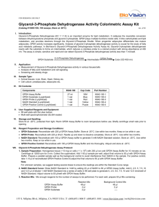 Glycerol-3-Phosphate Dehydrogenase Activity Colorimetric Assay Kit