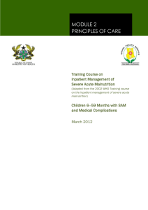 Module 2 Principles of Care - Food and Nutrition Technical