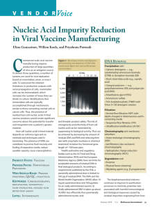 Voice Nucleic Acid Impurity Reduction in Viral Vaccine Manufacturing