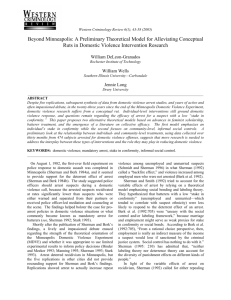 Beyond Minneapolis: A Preliminary Theoretical Model for Alleviating