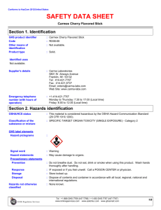 safety data sheet - Wholesale Janitorial Supply