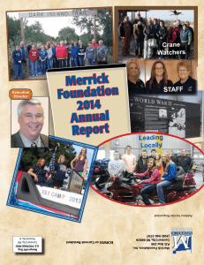 Merrick Foundation 2014 Annual Report Crane Watchers STAFF