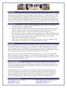 Fact Sheet - National First Ladies' Library
