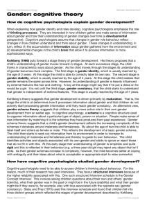 Gender: cognitive theory