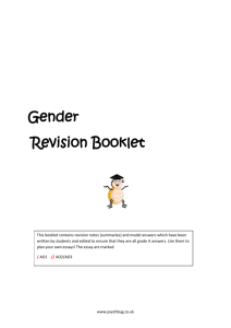 Gender revision booklet