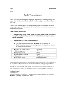 Family Tree Assignment