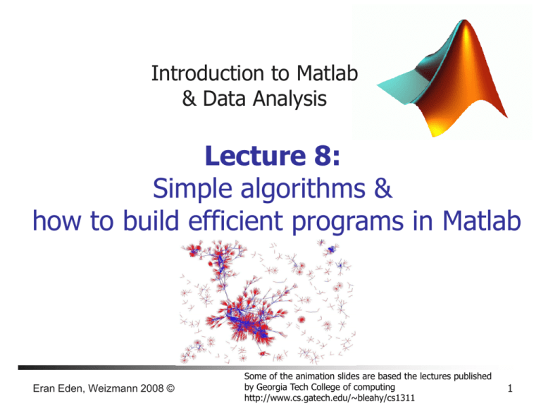 Introduction To Matlab & Data Analysis