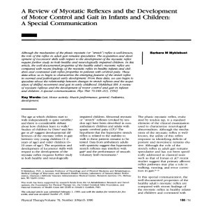 A Review of Myotatic Reflexes and the Development of Motor