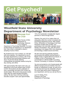 Psychology Newsletter 2015 - Westfield State University