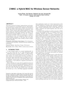 Z-MAC: a Hybrid MAC for Wireless Sensor
