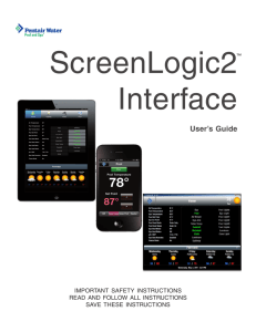 ScreenLogic2 Interface UG 520493 Rev E 07-22-11