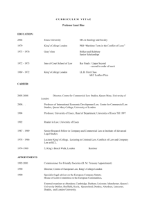 Janet Dine's CV - School of Law - Queen Mary University of London