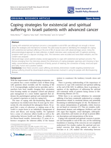 Coping strategies for existencial and spiritual