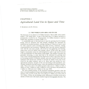 2. Agricultural Land Use in Space and Time