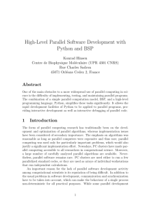 High-Level Parallel Software Development with Python and BSP