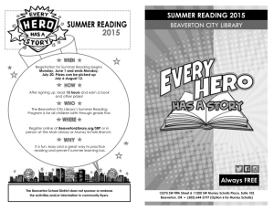 summer reading 2015 beaverton city library