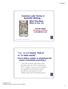 Common Latin Terms in Scientific Writing— “i.e.” (id est) means “that