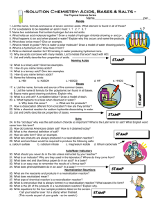 Acids, Bases & Salts