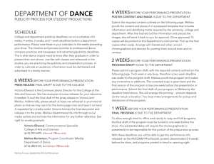 DEPARTMENT OF DANCE - The Ohio State University