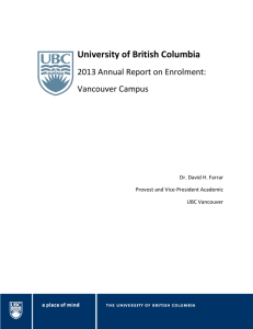 University of British Columbia - The Office of Planning and