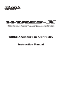 WIRES-X Connection Kit HRI-200 Instruction Manual