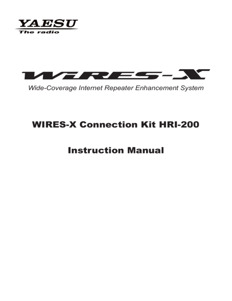 WIRESX Connection Kit HRI200 Instruction Manual