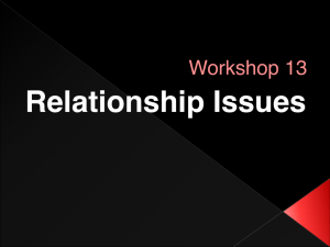 Relationship Issues - Counselling Connection