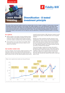 Diversification - A tested investment principle Learn About Investing
