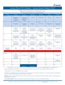 Arizona Winter 2015 Schedule – Arizona Summit Students