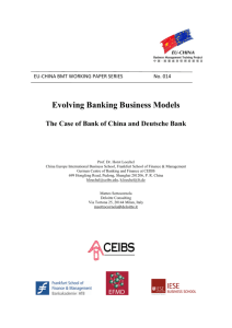 Evolving Banking Business Models