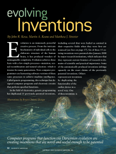 Evolving inventions