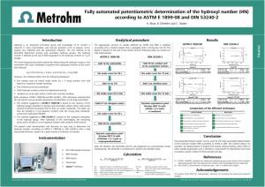 Fully automated potentiometric determination of the hydroxyl number