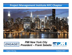 Chapter Meeting - Project Management Institute