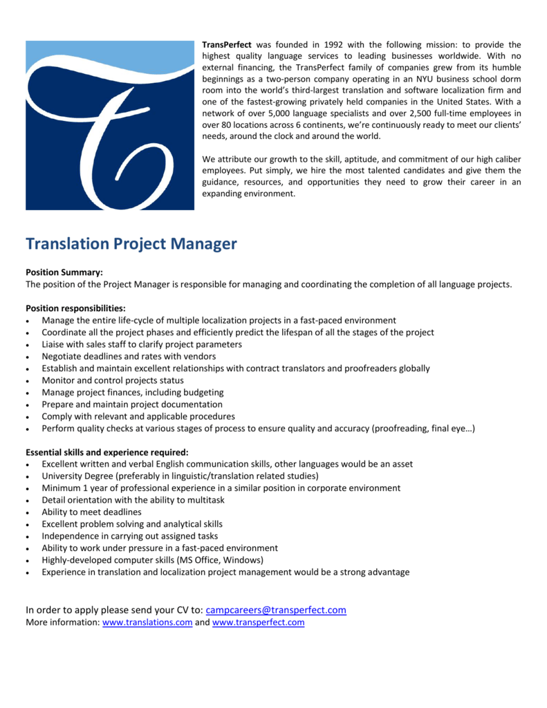 Translation Project Manager