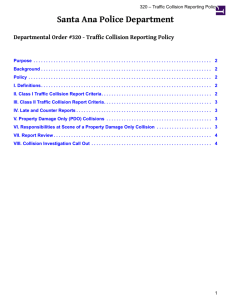 Traffic Collision Reporting Policy