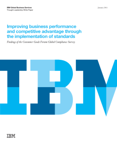 Improving business performance and competitive advantage