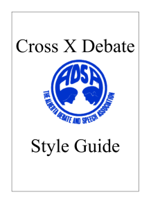 Cross X Style Guide - The Alberta Debate and Speech Association