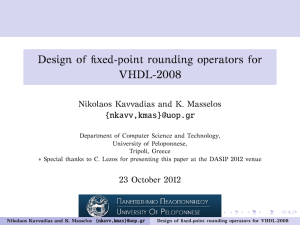 Design of fixed-point rounding operators for VHDL-2008