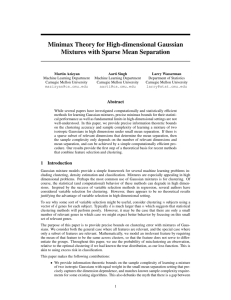 Minimax Theory for High-dimensional Gaussian Mixtures with