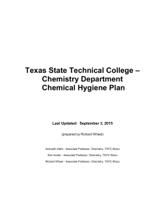 Texas State Technical College – Chemistry Department Chemical