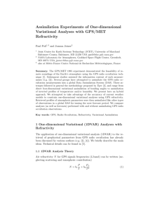 Assimilation Experiments of One-dimensional Variational