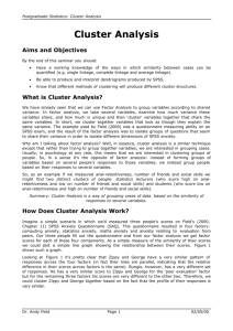 Cluster Analysis - Statistics Hell