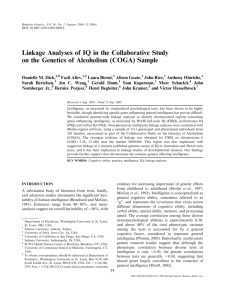 Linkage Analyses of IQ in the Collaborative Study on the Genetics of